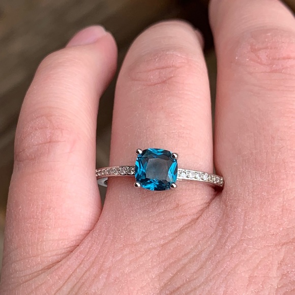 STERLING SILVER PEACOCK BLUE - Picture 6 of 8